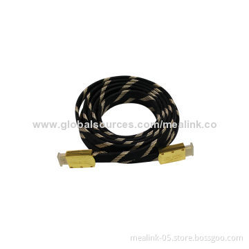 Nylon Sleeve Braided HDMI Audio Cable Assembly with RoHS, CE, FCC Compliant